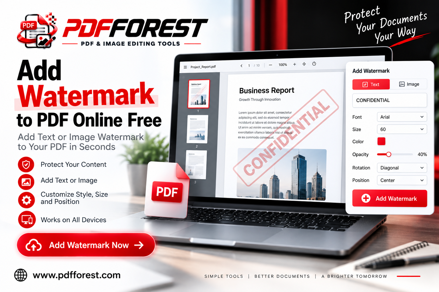 Add Watermark to PDF Online Free – Protect and Brand Your Documents